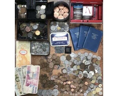 Large British and World Coin Collection includes Pre 20 &amp; Pre 47 Silver with World Silver, 1998 Brilliant Uncirculated £2