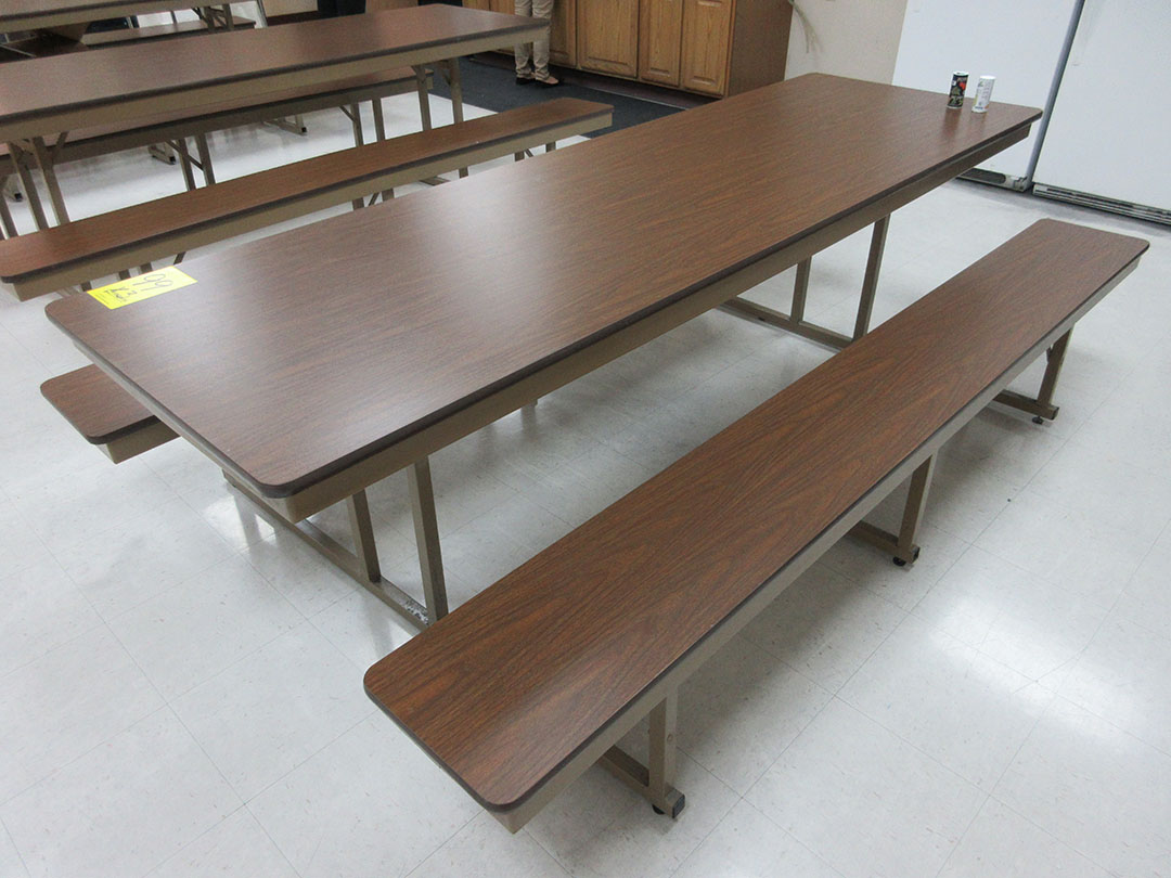 58'' X 96'' FOLDING CAFETERIA TABLES (X3)