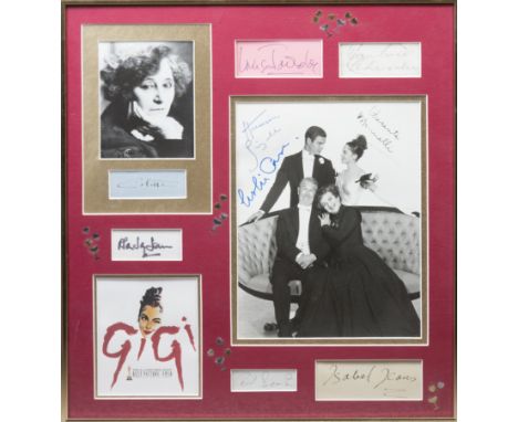 GIGI: An unusual selection of signed pieces, cards, photographs of various sizes, programme (1) etc., by the author, songwrit