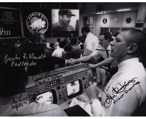 APOLLO XIII: Signed 14 x 11 photograph by Gene Kranz (Lead Flight Director of Apollo XIII, who ordered the mission to be abor