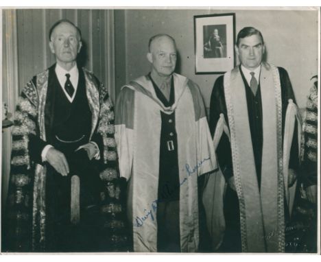 EISENHOWER DWIGHT D.: (1890-1969) American General of World War II, later American President 1953-61. Vintage signed 8 x 6 ph