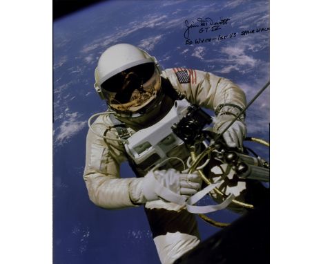 MCDIVITT JAMES (1929- ) American Astronaut, Commander of the Gemini IV and Apollo IX missions. Signed colour 15½ x 19½ photog