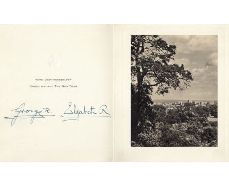 GEORGE VI &amp; QUEEN ELIZABETH: GEORGE VI (1895-1952) King of the United Kingdom 1936-52 &amp; ELIZABETH (1900-2002) Queen C