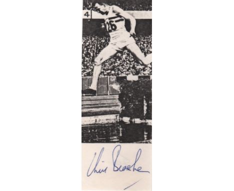 BANNISTER &amp; CHATAWAY: BANNISTER ROGER: (1929-  ) British Athlete, the first man in history to run the mile in less than f