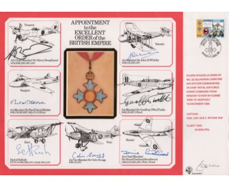 AVIATION: A large 12½ x 9 Commemorative Cover issued for the Appointment to the Excellent Order of the British Empire to Airm