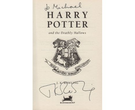 ROWLING J. K.: (1965-  ) British Author, creator of the Harry Potter fantasy series. Book signed and inscribed, a hardback ed