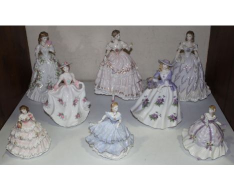 SECTION 10.  Three large Royal Worcester porcelain figurines 'The Last Waltz', 'The Fairest Rose' and 'Queen of Hearts', toge
