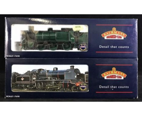 A Bachmann 32-150 N Class Green 2-6-0 Locomotive and tender '372,' together with a Bachmann 32-154 N Class BR Black 2-6-0 loc