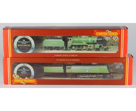 Hornby Railways 'OO' gauge R.380 SR Schools Class V Loco and tender 'Stowe,' and R.374 SR Battle of Britain Loco and tender '