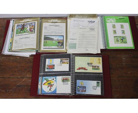 A collection of 1986 Mexico FIFA World Cup related stamps, covers etc by 'Materlife Philatelic Collection,' comprising approx