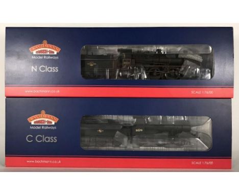A Bachmann 'OO'' 31-465 Class C '31579' BR Blake Late Crest Locomotive and tender, together with a 31-154A N Class '31404' BR