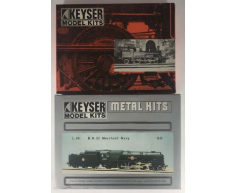 Two Keyser Model Kts, 'OO' gauge, L.49. B.R.(S) Merchant Navy 4-6-2 locomotive '35027' and S.R. (ex-LSWR) 4-4-2 Radial engine