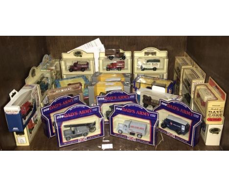 A collection of various boxed die-cast model vans including examples by Corgi and Lledo 'Days Gone' etc. comprising several D