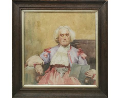 A 19thC oak framed portrait.