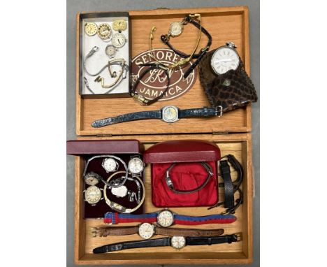 A quantity of vintage watches, including Oris, Siro, Timex, Ingersoll, etc.&nbsp;