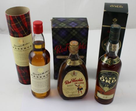 A 70cl bottle of Glen Ord twelve year old single malt Scotch whisky presented in original cardboard box, a vintage bottle of 