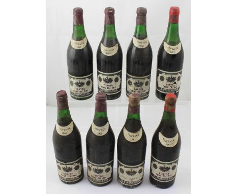 Twelve bottles of Hasenklaever Corton Clos Duroi 1961 vintage (12). CONDITION REPORT Please note that this lot is not suitabl