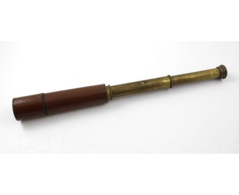 A three-draw military telescope marked 'Tele. SCT. Regts mk IIs HCR &amp; Son Ltd', with broad arrow and no.18765, presented 