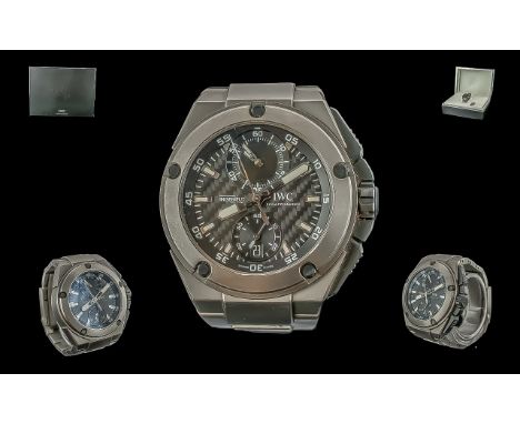 International Watch Company IWC Lewis Hamilton Ltd Ingenieur Edition Perpetual Calendar Automatic Chronograph Titanium Wrist 