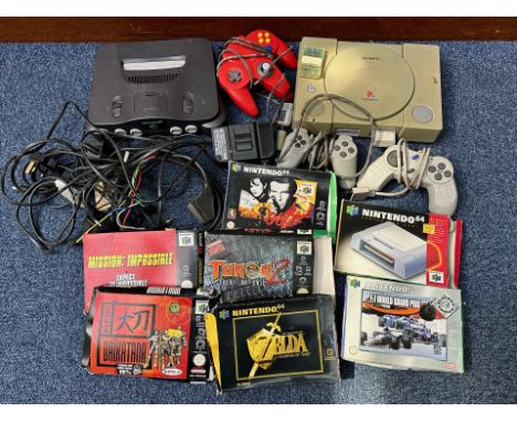 Vintage Gaming Interest - Nintendo 64 with Games, including Daikatana, Mission Impossible, Golden Eye, F1 Grand Prix, togethe