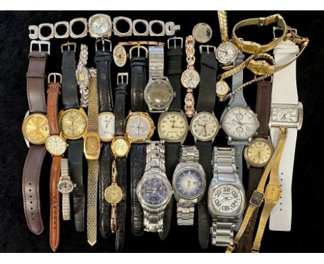 Collection of Ladies &amp; Gentlemen's Wristwatches, leather and bracelet straps, makes to include Seiko, Clinton, Lorus, JBL