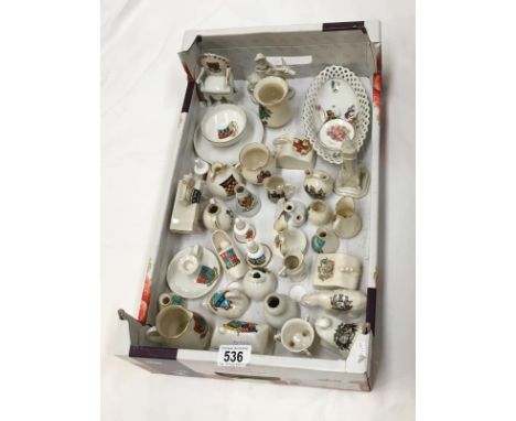 A collection of crested china including Goss, arcadian, Poley &amp; Carlton etc.