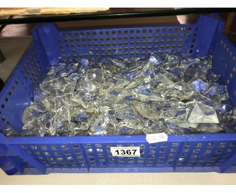 A crate of old 'arrow head' chandelier droppers.