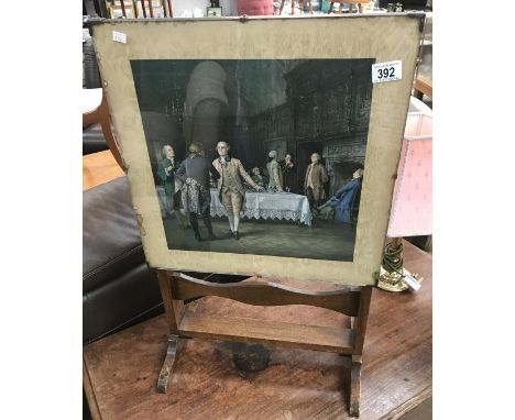 A fire screen table