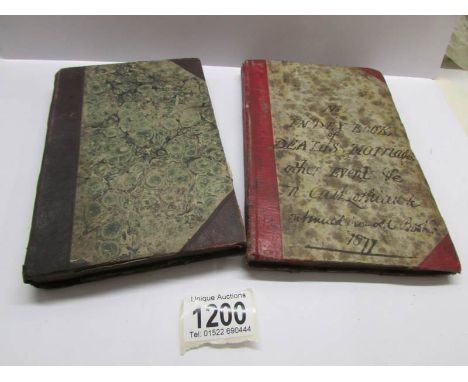 2 handwritten notebooks, one dated 1827 and the other dated 1828.  Both contain information concerning merchant shipping arou