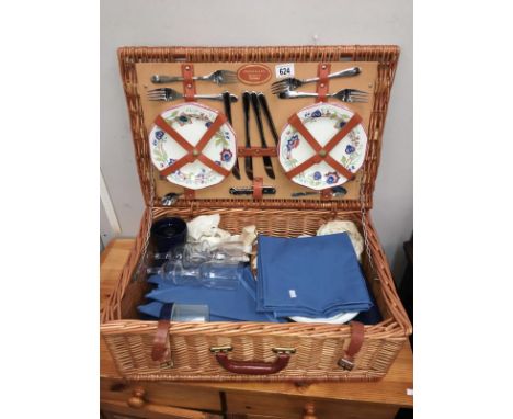 A Debenhams Optima picnic hamper &amp; contents
