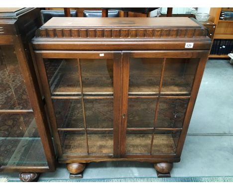 A 1930's/40's glass panel fronted display case/bookcase
