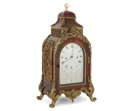 A William IV gilt-bronze mounted tortoiseshell eight day bracket clock, by James McCabe, Royal Exchange, London, c.1830, the 