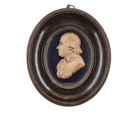 James Tassie, Scottish, 1735-1799, a wax portrait relief of Dr Benjamin Bell (1749-1806), inscribed BENJAMIN BELL, 1792, Tass