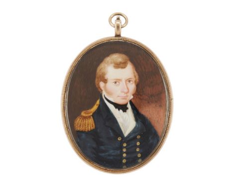 British School, three Regency portrait miniatures of military officers, early 19th century, painted on ivory, comprising: a n