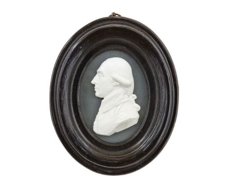 James Tassie, Scottish, 1735-1799, a white paste relief of Joseph Black, M.D. (1728-1799), inscribed JOSEPH BLACK M.D. 1788, 