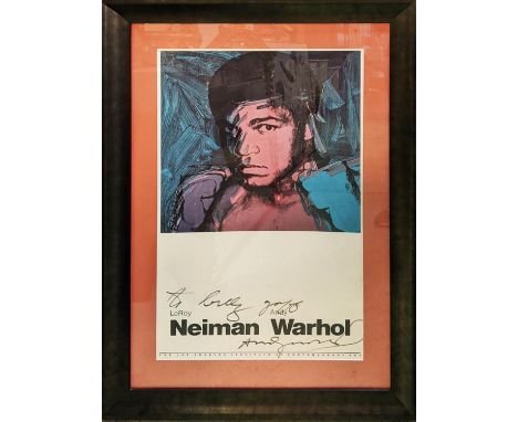 ANDY WARHOL (1928-1987) Muhammed Ali, offset lithograph in colours, signed and inscribed, framed (published by Los Angeles In