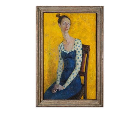 OLEKSANDRA CHRISTOPHOROVA, 'Miss portrait of a young woman', oil on canvas, 117cm x 76cm, framed. 