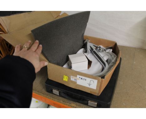 Boxed tap fitting &amp; Silver Reed typewriter