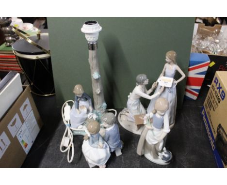 Four Nao ornaments - lamp base etc