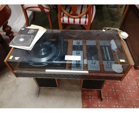 A Decca Sound compact 3 model DS5326 plain deck and amplifier with speakers
