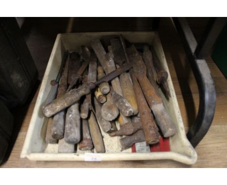 Box of chisels and other tools
