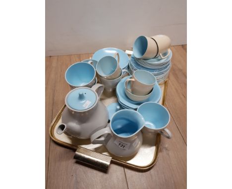 BLUE AND CREAM POOLE TEA SET