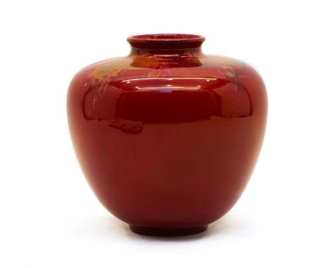 A Howson Pottery flambe vase, of shouldered form, the base marked Howson 1911, 19cm highCondition report: Minor losses and sc