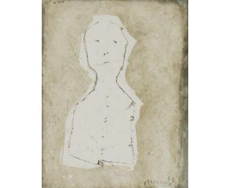*Roy Turner Durrant (1925-1998)'Portrait of G.J.'signed indistinctly and dated '83' l.r., ink and wash20 x 15cm*Artist's Resa