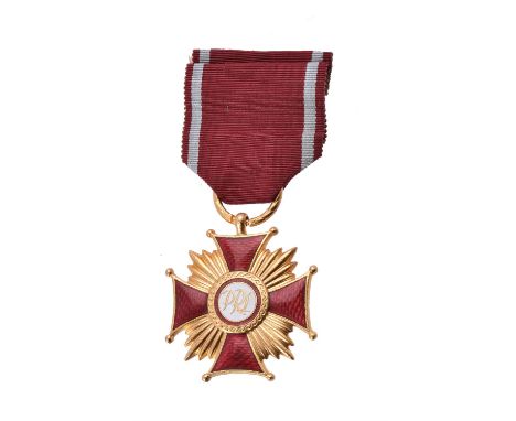 
	
		Poland, Gold Cross of Merit, gilt and enamel. 

	

