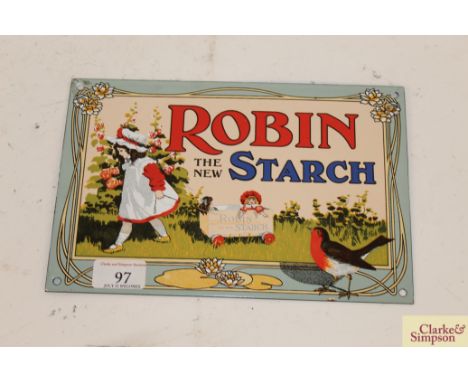 A "Robin Starch" enamel sign by Garnier circa. 1970, approx. 7" x 10½"