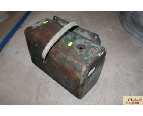 A fuel tank for Ruston Hornsby AP8 engine with bracket