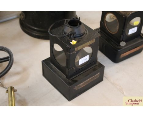 An LNER internal signal box lamp for Saxmundham