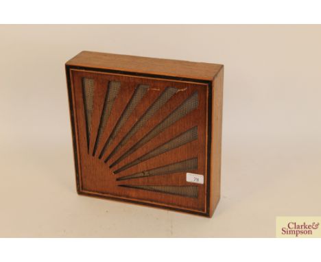 An Art Deco "Rising Sun" radio speaker