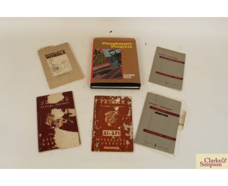 An instruction book for Massey Ferguson 793 Mole Board Plough, Petter Air Cool Petrol Engine instruction book; FE35 Tractor b